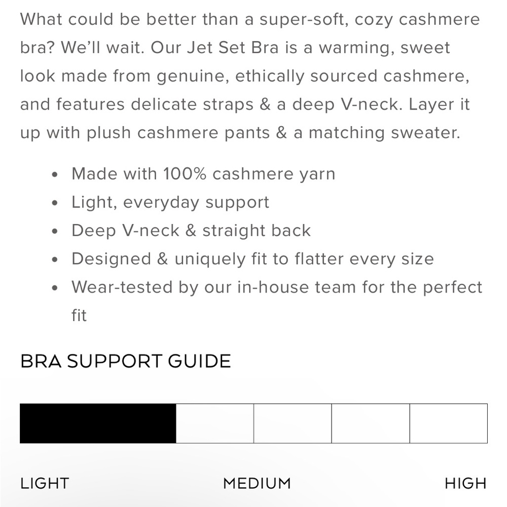 NWT Alo Yoga Cashmere Jet Set Bra, Size M - Picture 3 of 6